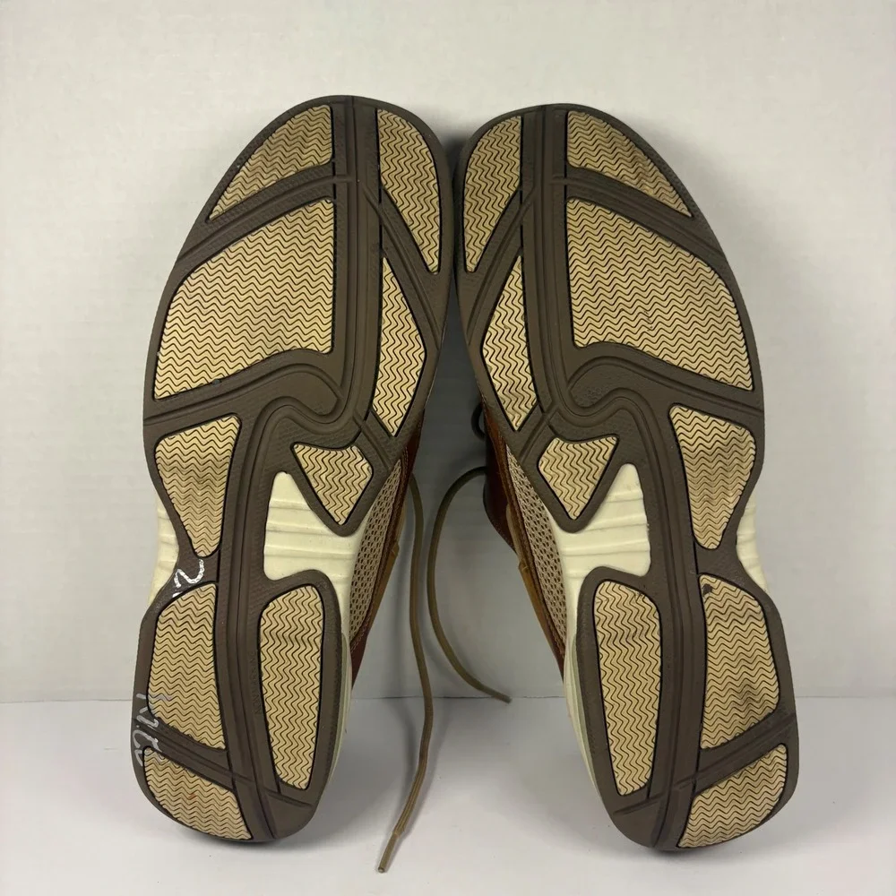 Dunham Captain Mens Brown Leather Mesh Boat Shoes Loafers MCN410BR Size 13 D